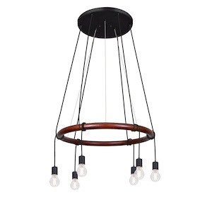 Cirque - 48W 6 LED 120V Pendant In Rustic Style-6.75 Inches Tall and 3.5 Inches Wide