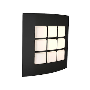 Quad 10 - 9W 1 LED Wall Sconce In Contemporary Style-10 Inches Tall and 10 Inches Wide