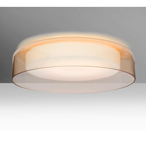 Tango 15 - 17W 1 LED Flush Mount In Contemporary Style-4.38 Inches Tall and 15.5 Inches Wide