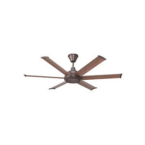 Bison - 6 Blade Ceiling Fan-16 Inch Tall and 60 Inch Wide - 1395735