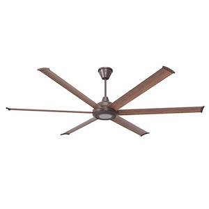 Bison - 6 Blade Ceiling Fan With Light Kit-21 Inch Tall and 84 Inch Wide - 1394061