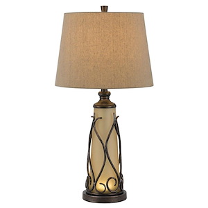 Taylor-One Light Table Lamp with LED Night Lamp-6.88 Inches Wide by 29.5 Inches High