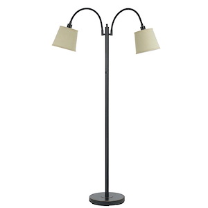 Gail-Two Light Floor Lamp with Goose Neck-65 Inches High