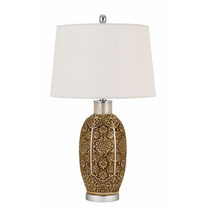 Olive-1 Light Table lamp in Lifestyle Style-16 Inches Wide by 28.5 Inches High