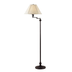 One Light Swing Arm Floor Lamp with Base-10 Inches Wide by 59 Inches High