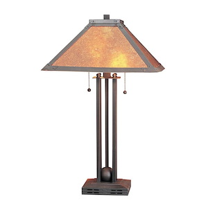 Two Light Table Lamp-9.6 Inches Wide by 23.9 Inches High