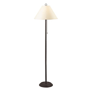 Craftman-One Light Candlestick Floor Lamp-10 Inches Wide by 57 Inches High
