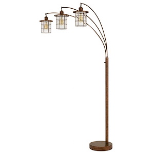 Silverton - 3 Light Arc Floor Lamp-89 Inches Tall and 15 Inches Wide - 1329063