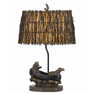 1 Light Table Lamp In Rustic Style-27 Inches Tall and 11 Inches Wide