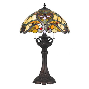 Tiffany - 2 Light Table Lamp-25 Inches Tall and 15.38 Inches Wide - 1329242