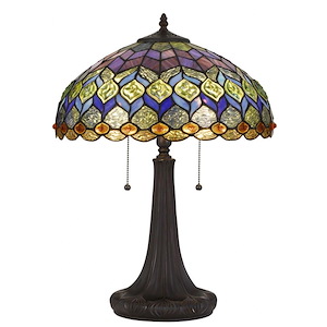 Tiffany - 2 Light Table Lamp-22.5 Inches Tall and 16 Inches Wide