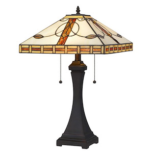 Tiffany - 2 Light Table Lamp-22.25 Inches Tall and 14 Inches Wide