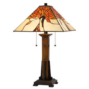 Tiffany - 2 Light Table Lamp-23 Inches Tall and 14 Inches Wide - 1329081