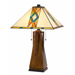 Tiffany - 2 Light Table Lamp-25 Inches Tall and 16 Inches Wide - 1329254
