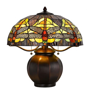 Tiffany - 2 Light Table Lamp-18.25 Inches Tall and 17 Inches Wide