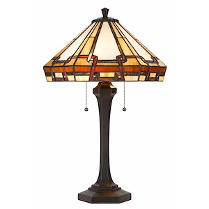 Tiffany - 2 Light Table Lamp-24.5 Inches Tall and 15.5 Inches Wide
