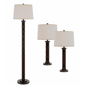 Northfield - 1 Light 1 Floor Lamp and 2 Table Lamp Set In Modern Style-64 Inches Tall