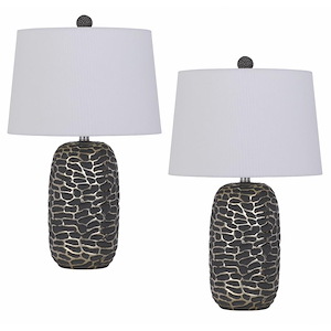 Menlo - 1 Light Table Lamp (Set of 2) In Contemporary Style-25 Inches Tall and 15 Inches Wide