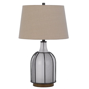 Morgan - 2 Light Table Lamp with Night Light In Contemporary Style-28 Inches Tall and 17 Inches Wide