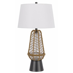 Hanko - 1 Light Table Lamp with Night Light In Contemporary Style-31 Inches Tall and 17 Inches Wide