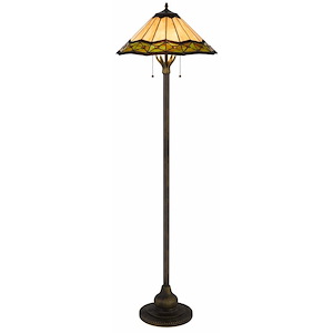 Armscroft - 2 Light Floor Lamp In Traditional Style-62 Inches Tall and 19 Inches Wide - 1324543