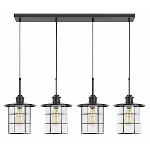 Silverton-4 Light Pendant in Lifestyle/Lodge Style-44 Inches Wide by 15 Inches High
