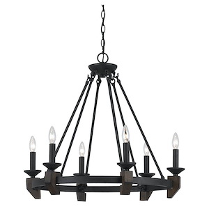 Cruz-Six Light Chandelier-28 Inches Wide by 26.5 Inches High