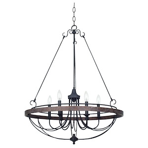Helena-Six Light Chandelier-28 Inches Wide by 36 Inches High