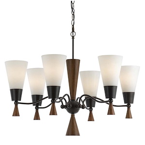 Six Light Chandelier-28 Inches Wide by 26 Inches High