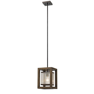 Mission-One Light Pendant-8 Inches Wide by 39 Inches High