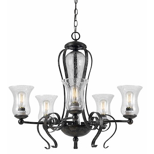 Classic-Five Light Chandelier-27.5 Inches Wide by 25 Inches High