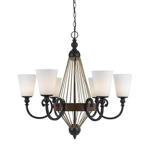 Monticello-Six Light Chandelier-30.75 Inches High