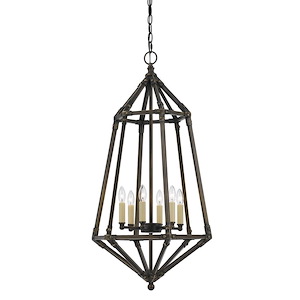 Denmark-Six Light Pendant-16.25 Inches Wide by 33 Inches High