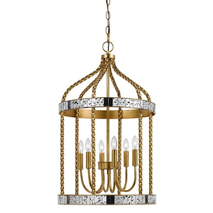 Glenwood-Six Light Pendant-16 Inches Wide by 27.5 Inches High