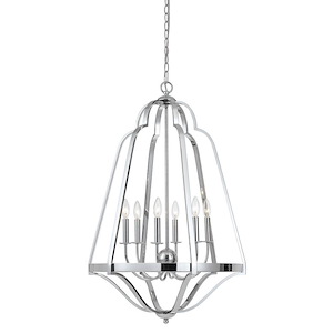 Melrose-Six Light Chandelier in Modern Style-24 Inches Wide by 37.5 Inches High