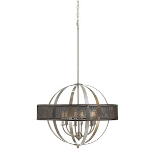 Willow-Six Light Chandelier in Transitional Style-26.25 Inches Wide by 58 Inches High