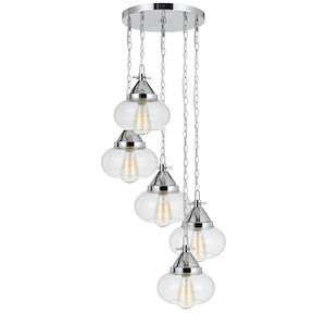 Maywood-Five Light Chandelier in Modern Style-19 Inches Wide by 9 Inches High