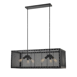 Evanston-Six Light Mesh Chandelier in Transitional Style-40 Inches Wide by 45.25 Inches High