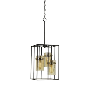 Cremona-Three Light Cage Pendant-12.3 Inches Wide by 33.9 Inches High - 705511