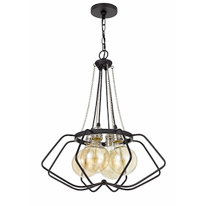 Laude-4 Light Chandelier in Lifestyle Style-22 Inches Wide by 25 Inches High
