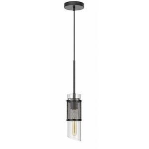 Savona-1 Light Pendant in Lifestyle Style-4.75 Inches Wide by 18.5 Inches High