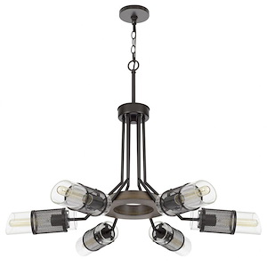 Savona-6 Light Chandelier in Lifestyle Style-36 Inches Wide by 28 Inches High