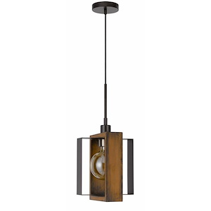 Agrigento-1 Light Pendant in Lifestyle Style-9 Inches Wide by 21.5 Inches High