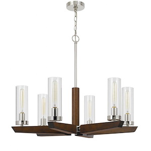 Ercolano-6 Light Chandelier-32 Inches Wide by 26 Inches High