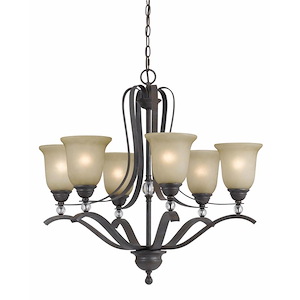 Riverton - 6 Light Chandelier-28 Inches Tall and 27 Inches Wide