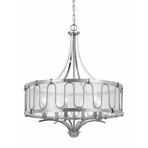 6 Light Chandelier-30 Inches Tall and 26 Inches Wide