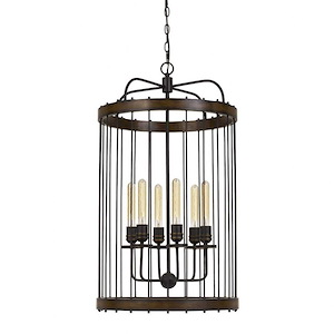 Cantania - 6 Light Pendant In Industrial Style-36 Inches Tall and 20 Inches Wide - 1329183