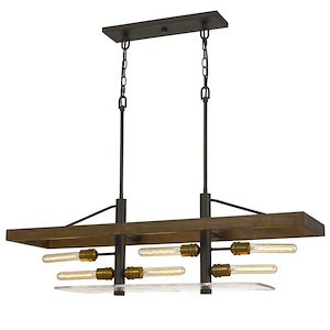 Cantania - 6 Light Chandelier In Industrial Style-32.5 Inches Tall and 11.5 Inches Wide