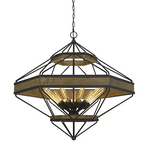 Alicante - 9 Light Chandelier In Industrial Style-33.5 Inches Tall and 35.5 Inches Wide - 1329376