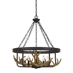 Angelo - 5 Light Chandelier In Industrial Style-29.25 Inches Tall and 26.75 Inches Wide